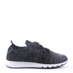 Men's textile lace-up basket