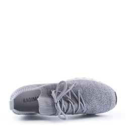 Men's textile lace-up basket