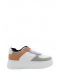 Women's faux leather sneaker