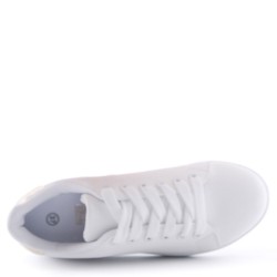 Women's faux leather sneaker