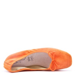 Faux suede ballet flat