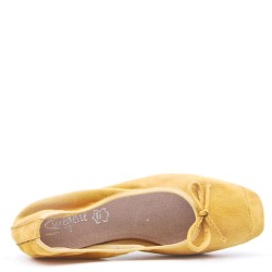 Faux suede ballet flat