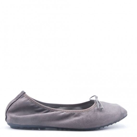 Faux suede ballet flat