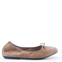 Faux suede ballet flat