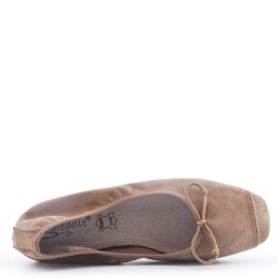 Faux suede ballet flat