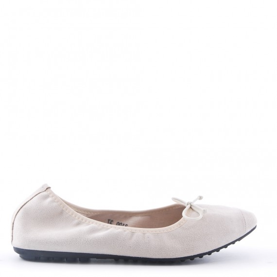 Faux suede ballet flat