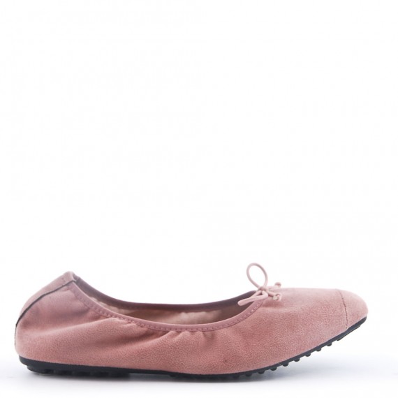 Faux suede ballet flat