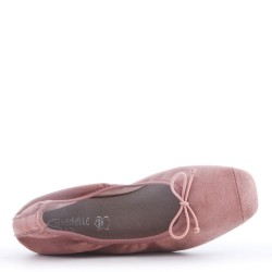 Faux suede ballet flat