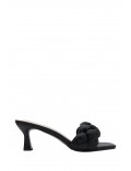 Faux leather heeled sandal