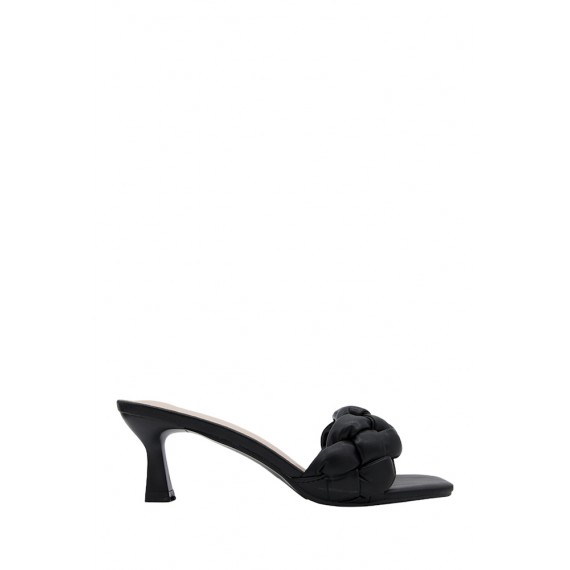 Faux leather heeled sandal