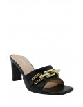 Faux leather heeled sandal