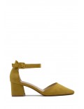 Faux suede heeled sandal for women