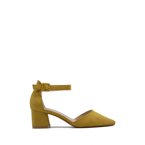 Faux suede heeled sandal for women