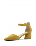 Faux suede heeled sandal for women