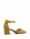 Faux suede heeled sandal for women