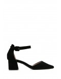 Faux suede heeled sandal for women