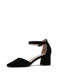 Faux suede heeled sandal for women