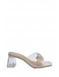 Transparent heel sandal for women