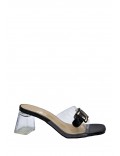 Transparent heel sandal for women