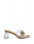 Transparent heel sandal for women