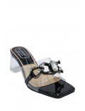 Transparent heel sandal for women