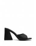 Faux leather heeled sandal