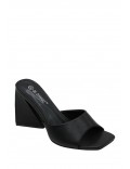 Faux leather heeled sandal