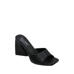 Faux leather heeled sandal