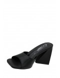 Faux leather heeled sandal