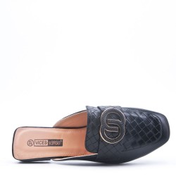 Women's flip flops in imitation leather