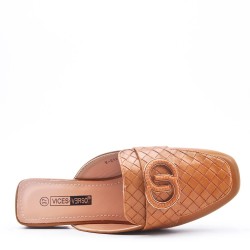 Women's flip flops in imitation leather