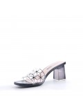 Transparent heel sandal for women