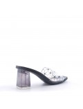 Transparent heel sandal for women