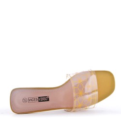 Transparent heel sandal for women