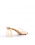 Transparent heel sandal for women