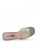 Transparent heel sandal for women