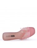 Transparent heel sandal for women