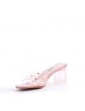 Transparent heel sandal for women