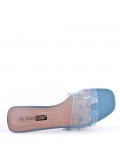 Transparent heel sandal for women