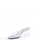 Transparent heel sandal for women