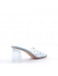 Transparent heel sandal for women