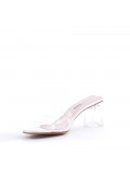 Transparent heel sandal for women