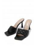 Faux leather heeled sandal