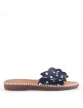 Slipper in mixed materials for women