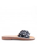 Slipper in mixed materials for women