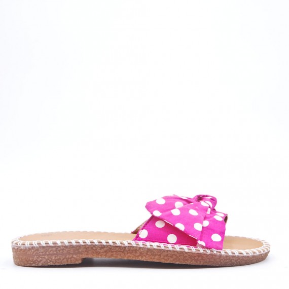 Slipper in mixed materials for women