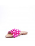 Slipper in mixed materials for women