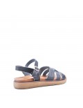 Flat sandals in faux leather for women