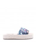 Mixed-material espadrilles for women