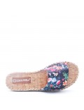 Mixed-material espadrilles for women